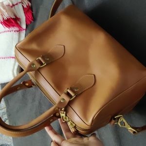 JW Hulme Emerson Satchel in Saddle Heritage